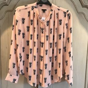 Ann Taylor Pineapple Blouse - Size L